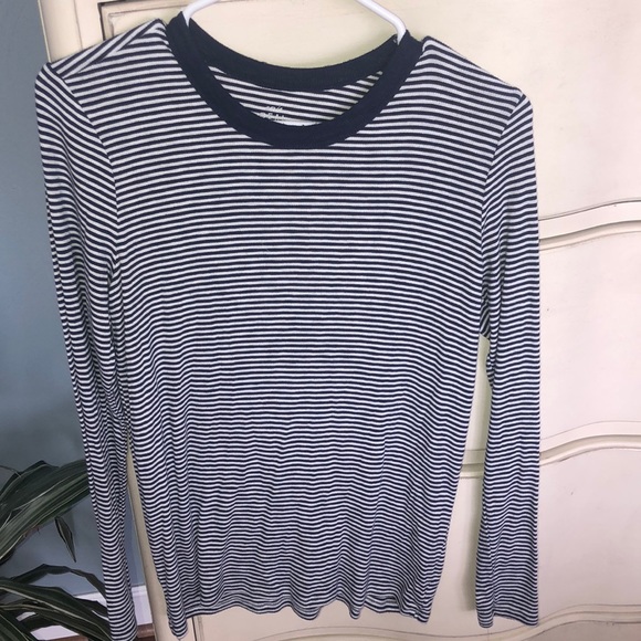 Navy Aerie long sleeve striped top - Picture 1 of 2